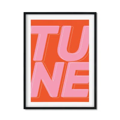 The Native State Pink / Purple Tune Art Print In Orange
