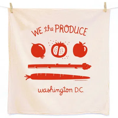 The Neighborgoods Dc Flag Dish Towel + Sponge Cloth Gift Set In Red