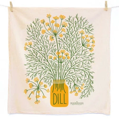 The Neighborgoods Dill Dish Towel + Sponge Cloth Gift Set In Multi