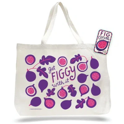 The Neighborgoods Fig Candle & Tote Gift Set In Purple