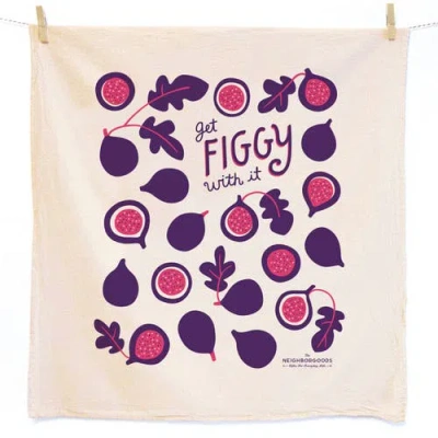 The Neighborgoods Fig Dish Towel + Sponge Cloth Gift Set In Multi
