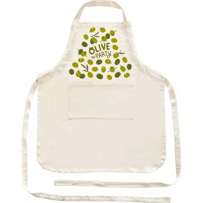 The Neighborgoods Olive Apron In White