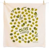 The Neighborgoods Olive Dish Towel + Sponge Cloth Gift Set In Multi