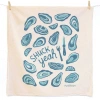 The Neighborgoods Oysters Dish Towel + Sponge Cloth Gift Set In Blue