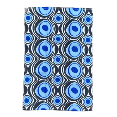 The Neighbourhood Threat Blue 70s Circles Tea Towel