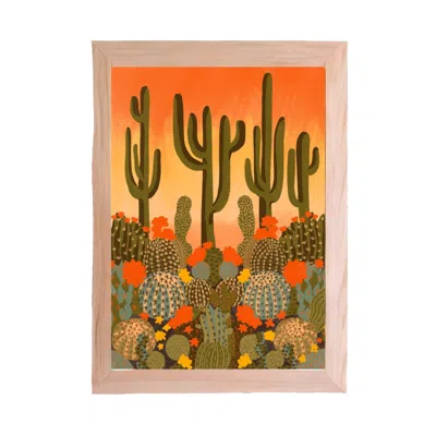 The Neighbourhood Threat Green / Yellow / Orange Cactus Art Print