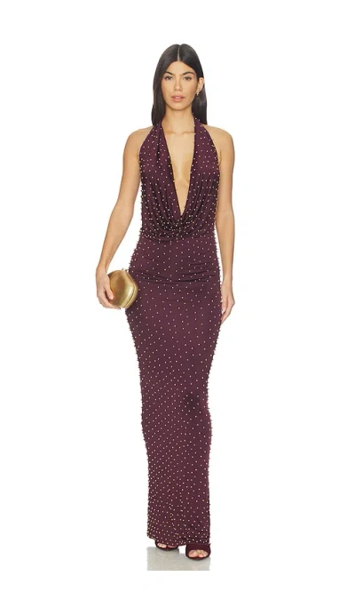 The New Arrivals By Ilkyaz Ozel Agel Dress In Brown