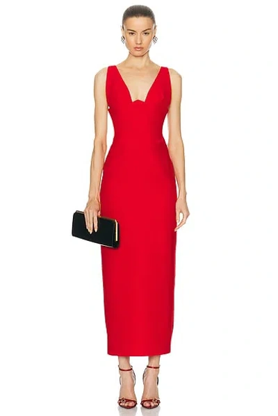 The New Arrivals By Ilkyaz Ozel Anais Dress In Pedro Red
