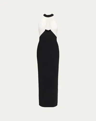 The New Arrivals By Ilkyaz Ozel Asena Cutout Halter Gown In Multi