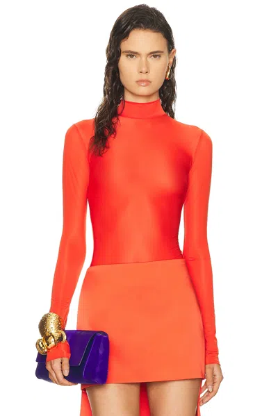 The New Arrivals By Ilkyaz Ozel Catroux Top In Orange