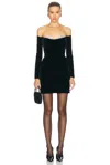 The New Arrivals By Ilkyaz Ozel Farah Mini Dress In Imperial Noir