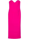 The New Arrivals By Ilkyaz Ozel Paloma Pencil Midi Dress In Fuchsia