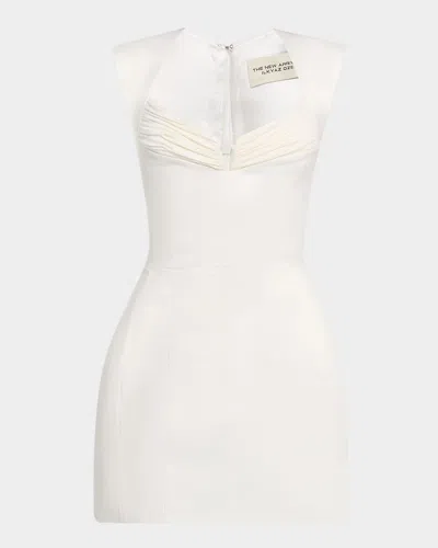 The New Arrivals By Ilkyaz Ozel Isabeau Sweetheart Fit-&-flare Mini Dress In White