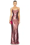 The New Arrivals By Ilkyaz Ozel Isi Sequin Maxi Dress In Purple