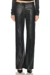 The New Arrivals By Ilkyaz Ozel Lenny Leather Pant In Black