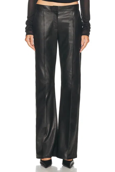 The New Arrivals By Ilkyaz Ozel Lenny Leather Pant In Black