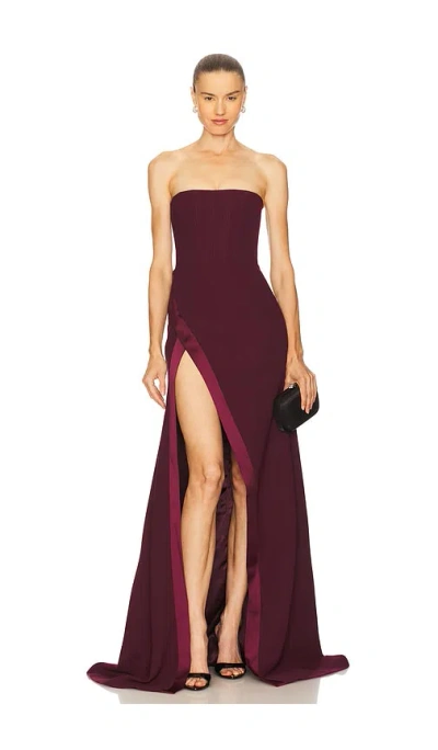 The New Arrivals By Ilkyaz Ozel Nefertiti Maxi Dress In Brown