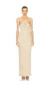 The New Arrivals By Ilkyaz Ozel Noa Maxi Dress In Neutral