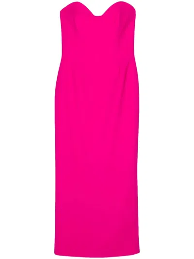 The New Arrivals By Ilkyaz Ozel Paloma Pencil Midi Dress In Pink