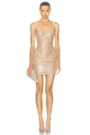 The New Arrivals By Ilkyaz Ozel Pamela Mini Dress In Neutral