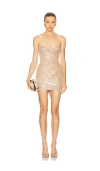 The New Arrivals By Ilkyaz Ozel Pamela Mini Dress In Neutral