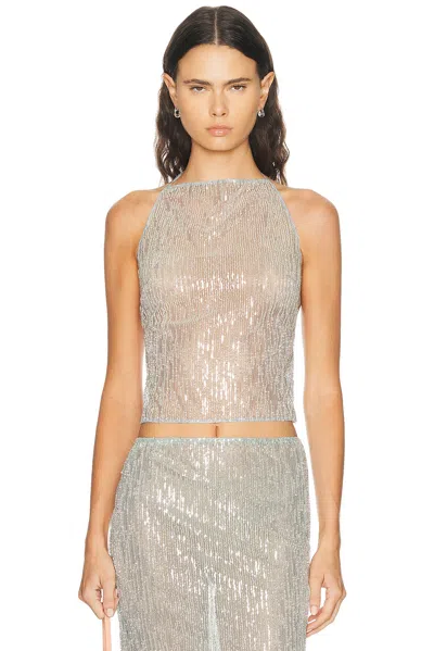 The New Arrivals By Ilkyaz Ozel Rayy Top In Gray