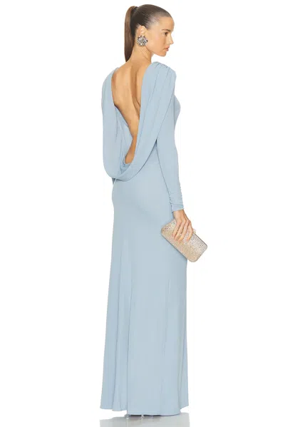 The New Arrivals By Ilkyaz Ozel Roison Gown In Blue