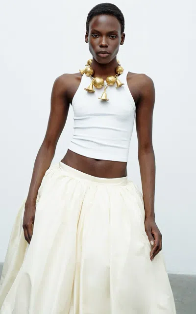 The New Arrivals Ilkyaz Ozel 00 Stretch-cotton Tank Top In White