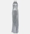 The New Arrivals Ilkyaz Ozel Aether Sequined Halterneck Gown In Bodrum 1970