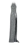 The New Arrivals Ilkyaz Ozel Aether Sequined Maxi Dress In Silver