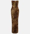 The New Arrivals Ilkyaz Ozel Ambra Leopard-print Cotton Corset Gown In Neutrals