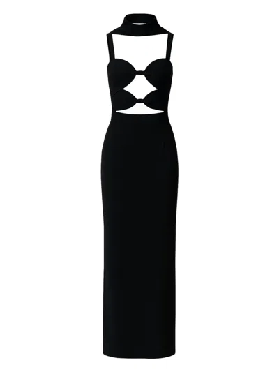 The New Arrivals Ilkyaz Ozel Ambrosia Cutout Maxi Dress In Black
