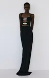 The New Arrivals Ilkyaz Ozel Ambrosia Dark Matter Cutout Dress In Black