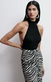 The New Arrivals Ilkyaz Ozel Angela Jersey Bodysuit In Black