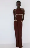 The New Arrivals Ilkyaz Ozel Anouk Cinnabar Embellished Dress