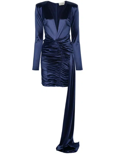 The New Arrivals Ilkyaz Ozel Azure Mini Dress In Blue