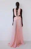 The New Arrivals Ilkyaz Ozel Bambi Floraluna Cutout Dress In Pink