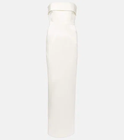 The New Arrivals Ilkyaz Ozel Bridal Rhea Satin Strapless Gown In White