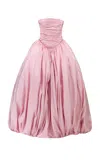 The New Arrivals Ilkyaz Ozel Britt Rose Renaissance Silk Gown In Pink