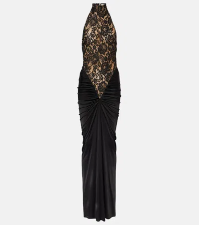 The New Arrivals Ilkyaz Ozel Robe Cass Mit Spitze In Schwarz