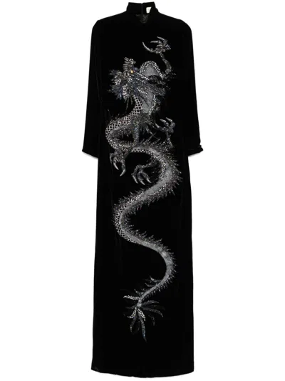 The New Arrivals Ilkyaz Ozel Catroux Gown In Black