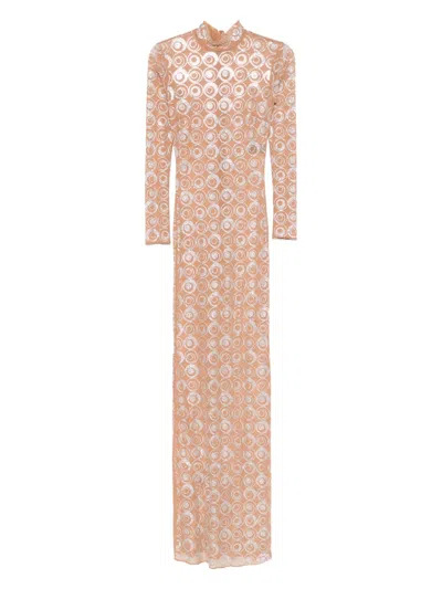 The New Arrivals Ilkyaz Ozel Catroux Maxi Dress In Brown