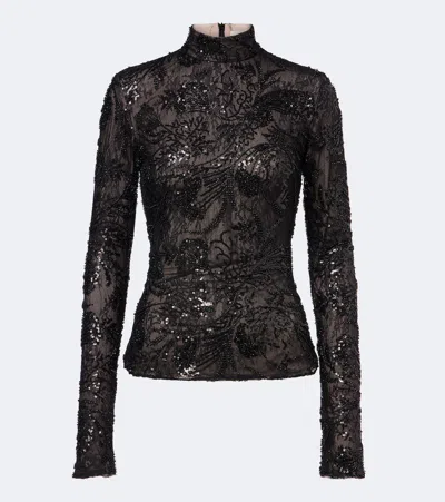 The New Arrivals Ilkyaz Ozel Catroux Sequined Top In Multi