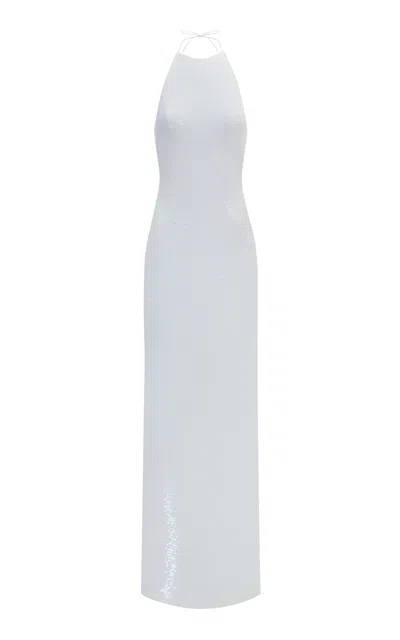 The New Arrivals Ilkyaz Ozel Cindy Open-back Maxi Dress In White