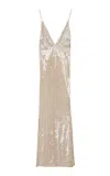 The New Arrivals Ilkyaz Ozel Claudie Eau D'eden Sequined Dress In Gold