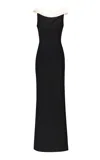 The New Arrivals Ilkyaz Ozel Daphne Dark Matter Maxi Dress In Black,white
