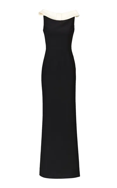 The New Arrivals Ilkyaz Ozel Daphne Dark Matter Maxi Dress In Black,white