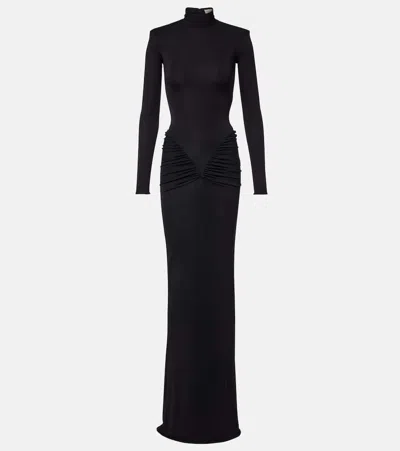 The New Arrivals Ilkyaz Ozel Darja Ruched Gown In Black