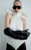 The New Arrivals Ilkyaz Ozel Délice Éclair De Perles Bottom In White