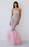 The New Arrivals Ilkyaz Ozel Desirra Stella Pink Embellished Gown